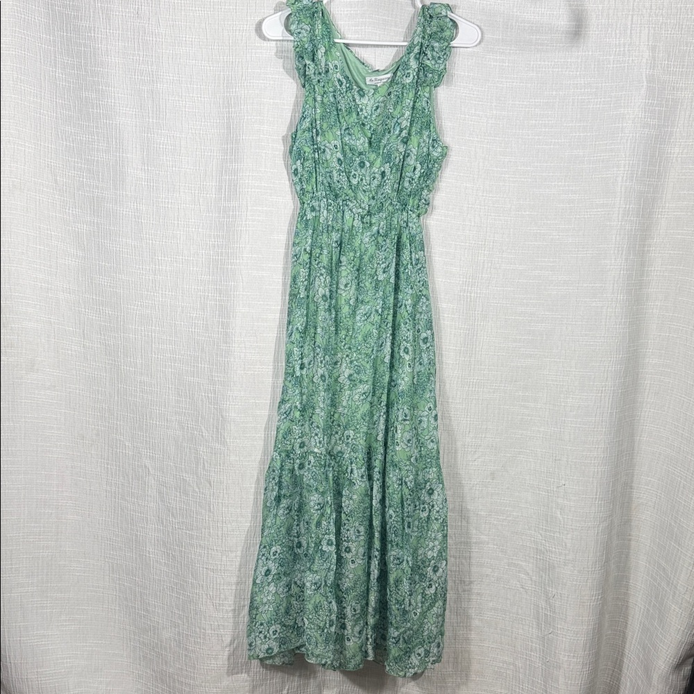 Le Ragazze Floral Silk Blend Boho‎ Maxi Dress large